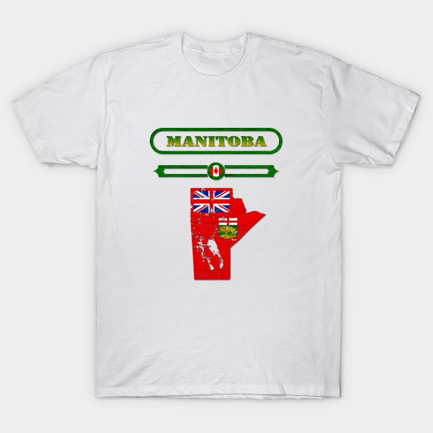 MANITOBA, CANADA, MAP OF MANITOBA. SAMER BRASIL T-Shirt by Samer Brasil